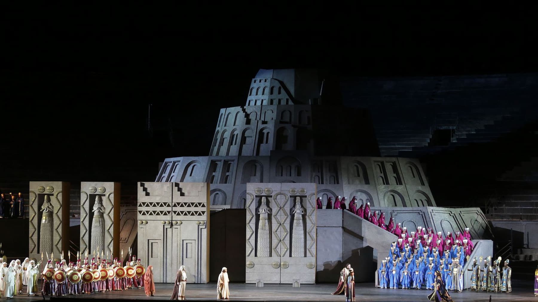 Nabucco staging at the Verona Arena