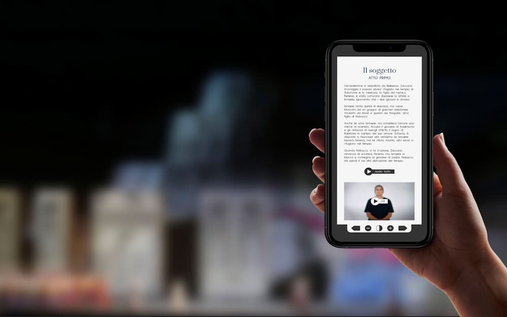 Il libro inclusivo di Nabucco su iphone